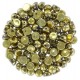 Czech 2-hole Cabochon beads 6mm Crystal Amber Full